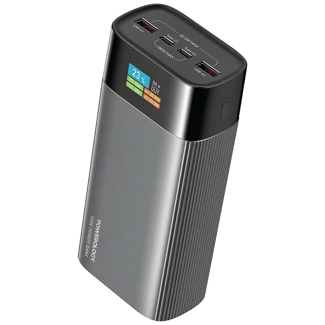 Powerology Volt-X 25W Single Port GaN Type-C Charger with C to C Cable - Linkphones Center
